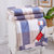 黛格床上用品 简约日式水洗棉夏被空调被1.8米床薄被子(条纹蓝)