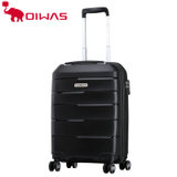 爱华仕（oiwas）商务通勤登机箱黑色拉杆箱时尚旅游行李箱20英寸24英寸旅行箱(黑色 20英寸)