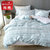 茉菲家纺全棉简约华夫格被套枕袋北欧风蜂巢床上用品1.8m1.5m1.2m单人双人日式床上用品(绿色)