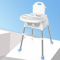 竹咏汇 宝宝餐椅多功能可折叠便携式婴儿椅子BB吃饭餐桌椅座椅儿童餐椅(蓝无餐盘无坐垫送四轮)