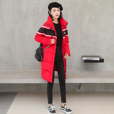2018新款冬季棉服女短款外套韩版时尚加厚面包服小棉袄羽绒棉衣潮(红色长款 M) 2018新款冬季棉服女短款外套韩版时尚加厚面包服小棉袄羽绒棉衣潮(红色长款 M)