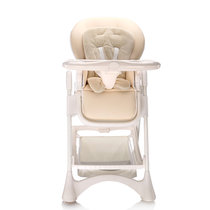 Pouch多功能儿童餐椅 便携折叠婴儿餐桌椅K05(皮革奢华--米白色 皮革奢华--米白色)