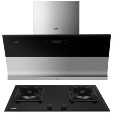 华帝厨电套餐cxw-260-j659ah jzt-bh838b 侧吸烟机 黑 燃气灶 黑