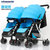 智儿乐 可拆分胞胎婴儿车可坐可躺婴儿推车轻便携折叠收车儿童宝宝婴儿车(白管蓝色+蓝色)