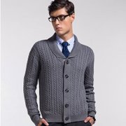 莱斯玛特LESMART 秋季新品 修身保暖纯棉长袖毛衣 CW13561(浅灰色 M)