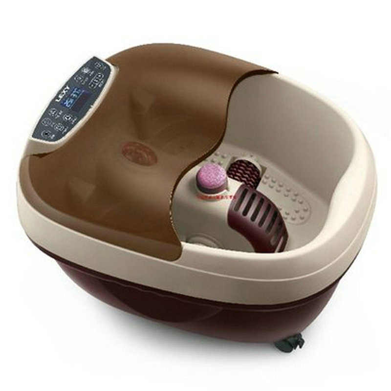 足浴盆足浴器莱克lexyzyd501a棕自助电动按摩恒温加热泡脚深桶足浴器