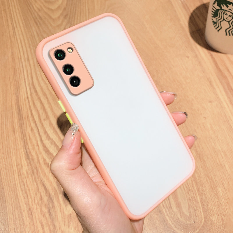 【山菡手机保护套图片】绿赐华为荣耀v30手机壳撞色肤感磨砂荣耀v40全