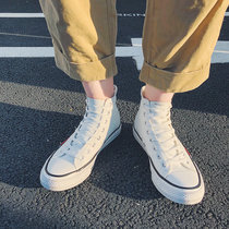 太子龙2019新款男生帆布鞋字母图案瑞安硫化鞋休闲学生布鞋潮流板鞋批发  SXPLH1020(透明 44)