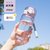 塑料水杯子女生磨砂学生可爱便携简约网红高颜值2021夏季新款水瓶(冰月紫（弹盖款）450ml-送杯刷+贴纸)