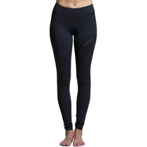 TITIKA春夏女透气网布弹力紧身运动长裤跑步显瘦瑜伽健身裤速干女(黑色 XL)