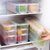 冰箱保鲜盒 塑料冷冻储物盒 长方形鸡蛋水果食物收纳盒2层1盖 一组装(2组装)(红色)