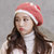 帽子女冬天韩版潮可爱加厚保暖针织帽毛线帽贝雷帽677888(粉红色 均码)