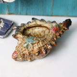 普润 陶瓷海螺 装饰摆件/家居软装饰品/烟灰缸