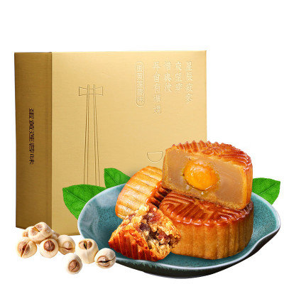 百草味  广式蛋黄莲蓉月饼  80g/盒