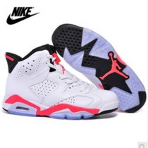 耐克Nike乔丹Air Jordan 6代篮球鞋男女鞋气垫鞋全明星战靴奥利奥情侣款运动鞋(红色 43)