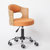欧式实木靠背家用电脑椅 现代简约小户型办公书房椅 学生学习转椅(本木橘麻布)