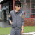 男运动套装学生休闲运动服男装春秋季青少年韩版开衫长袖外套(深灰色 4XL)