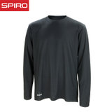 Spiro 运动长袖T恤男户外跑步速干运动衣长袖S254M(黑色 XL)