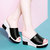 古奇天伦坡跟拖鞋女夏时尚外穿百搭韩版2022新款夏季外出厚底凉拖(37 黑色/3333（跟高7.4cm）)