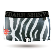 DarkShiny 日本原创品牌 爱心斑马纹理 女式平角内裤「LBLK09」(花色 M)