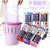 加厚背心式手提彩色垃圾袋家用塑料袋彩色厨房大号垃圾袋DS2(粉色 30只装)