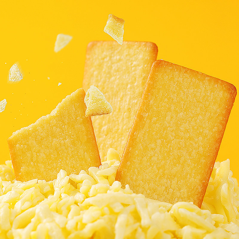 拉米娜芝士岩烧脆饼干日式酥脆充饥超薄休闲零食118g6盒