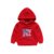 棉果果春秋冬季新款儿童加绒连帽卫衣可爱印花长袖上衣(红色523 120cm)