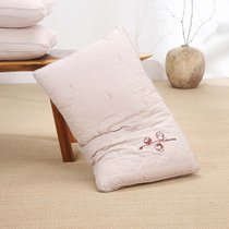 远梦天然生态棉花立体枕  咖啡色 48CM×74CM（一只装） 面料柔软，光泽柔和