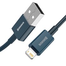 倍思（Baseus） 苹果USB2.4A闪充数据线  优胜系列快充数据线USB to iP    1米/2米加长(2米蓝色)