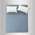 瑞西屋  床笠式 绗绣磨毛床垫(水洗蓝 0.9m床)
