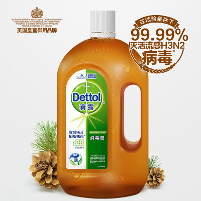 Dettol滴露 消毒液1.2L 有效杀灭99.999%细菌及螨虫 家居清洁常备(1.2L) Dettol滴露 消毒液1.2L 有效杀灭99.999%细菌及螨虫 家居清洁常备(1.2L)
