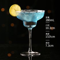 玛格丽特杯水晶杯酒吧鸡尾酒杯玻璃杯子高脚杯香槟杯网红气泡酒杯(【280毫升】纯手工)
