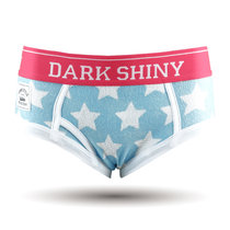 DarkShiny 日本创新面料 休闲时尚星星 女式三角内裤「LBOC18-LBOC21」(蓝色 L)