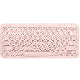 罗技（Logitech）蓝牙键盘K380网红女生可多设备切换笔记本平板IPAD电脑适用时尚静音超薄巧克力按键(茱萸粉)