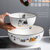 方碗家用大碗汤碗面碗沙拉简约北欧家用餐具可爱陶瓷碗米饭碗套装(8寸汤碗 2个装)