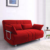 奥古拉家具 日式小户型客厅沙发床 多功能折叠沙发单人双人布艺沙发可拆洗(布艺-红色 1.5m)