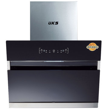 优科斯ukscxw200a901体感烟机黑钢化玻璃面板吸力大噪音低易清洗