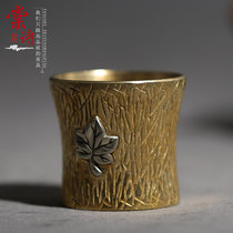 棠诗茶道纯铜盖置铁器铁壶茶壶盖架茶置茶宠茶道配件纯铜盖置
