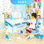 美好童年 学习桌 儿童学习桌 儿童书桌 可升降儿童学习桌椅套装 T218S7006(学习桌椅套装（王子蓝）)