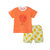 俞兆林2016新款童装男女儿童短袖T恤套装婴儿夏季衣服1-2岁宝宝3(圆点橘子-浅橙 73cm)
