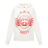 Gucci红白logo带帽卫衣615061-XJCRR-910401L码白色 时尚百搭