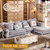拉斐曼尼 FS028 欧式布艺沙发 欧式简约小户型沙发客厅 实木沙发组合(A款 1+3+左妃)