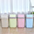菲特美莱(Feitemeilai) 大号创意摇盖垃圾桶家用卫生间卧室客厅有盖翻盖垃圾筒纸篓 23*23*38cm(蓝色)