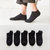 北极绒 男士船袜短袜运动透气纯色男棉袜10双装（均码）(黑色 均码)