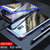 三星S9手机壳s9plus磁吸双面玻璃万磁王 s9保护套防摔全包S9+金属边框后盖个性男女(黑蓝+玻璃 S9plus)