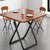 TIMI 现代折叠桌椅 家用小户型折叠桌 阳台桌椅(深棕色 80方桌一桌二椅)