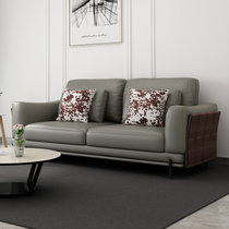 新飓意式简约科技皮沙发三人位组合客厅皮沙发现代轻奢环保皮沙发小户型公寓软沙发(3+左贵妃)