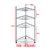 多层不锈钢洗脸盆架子六层三角架厨房卫生间落地置物架面盆架加厚(四层(底层加高))