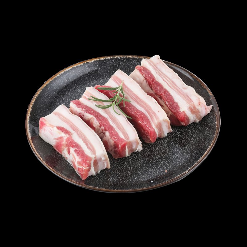 猪肉允奥黑猪带皮五花肉冷冻400g优质基因可溯源青饲慢养养足十月返回