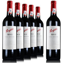 奔富bin2 澳洲原瓶进口红酒2012葡萄酒750ml*6瓶套装